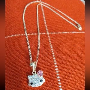 Hello Kitty necklace & pendant Gold plated